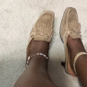 franco sarto suede mules